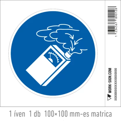 Használjon gázdetektort! matrica (ISO 7010-M048 piktogram)