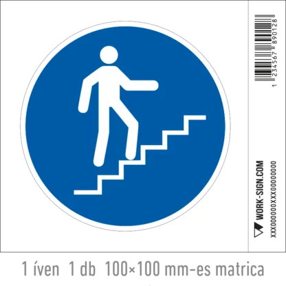 Ingyen fitnesz! Használja a lépcsőt! matrica (piktogram)