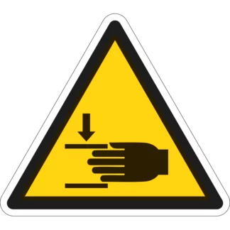 A kéz sérülésének veszélye! matrica (ISO 7010-W024 piktogram)