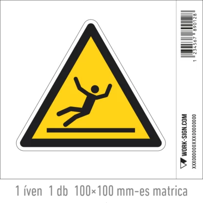 Elcsúszás veszélye! matrica (ISO 7010-W011 piktogram)