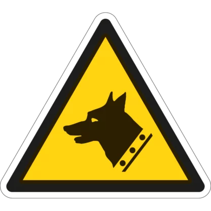 Kutyával őrzött terület matrica (ISO 7010-W013 piktogram)