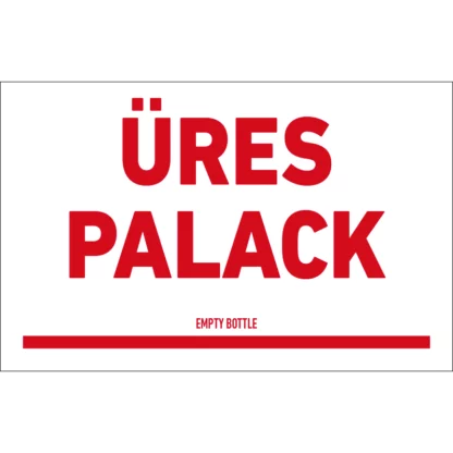 Üres palack matrica / tábla