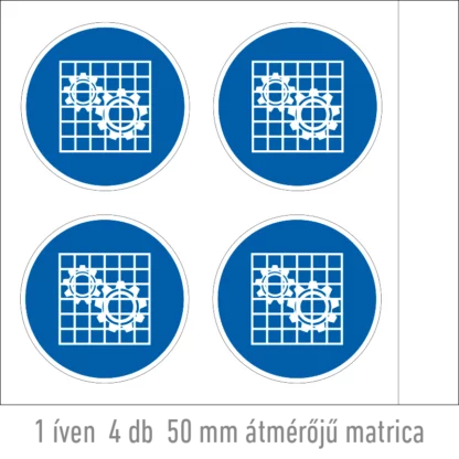 Ellenőrizze a védőberendezéseket! matrica (ISO 7010-M027 piktogram)