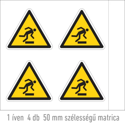 Botlásveszély! matrica (ISO 7010-W007 piktogram)