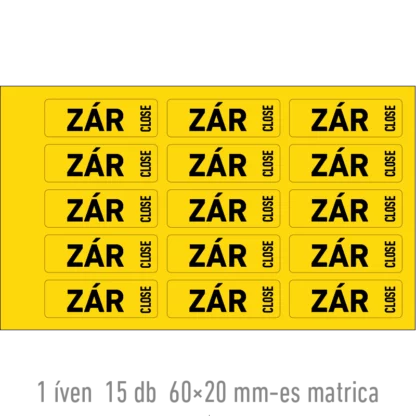 Zár matrica (felirat)