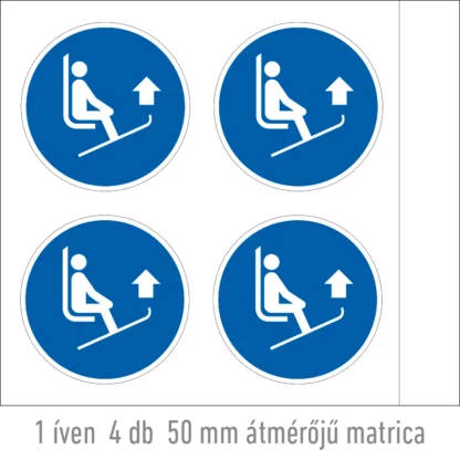 Emelje meg a síléc elejét! matrica (ISO 7010-M036 piktogram)