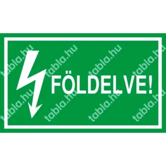 Földelve matrica / tábla