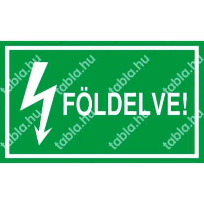 Földelve matrica / tábla