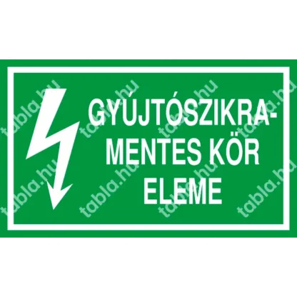 Gyújtószikramentes kör eleme! matrica