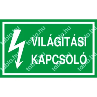 Világítási kapcsoló matrica / tábla