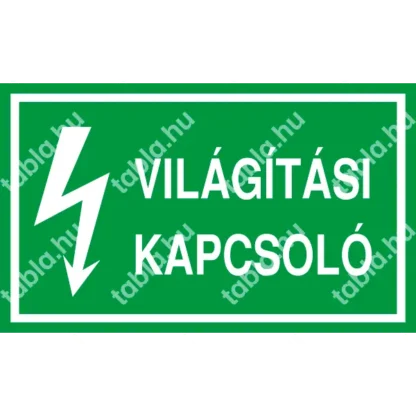 Világítási kapcsoló matrica / tábla