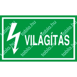 Világítás matrica / tábla