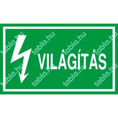 Világítás matrica / tábla