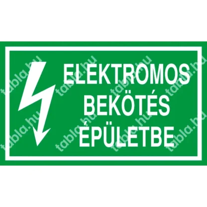 Elektromos bekötés épületbe matrica / tábla