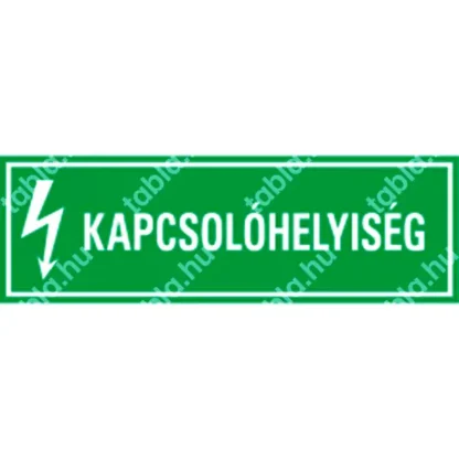 Kapcsolóhelyiség matrica / tábla