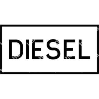 Diesel üzemanyag KRESZ közlekedési tábla