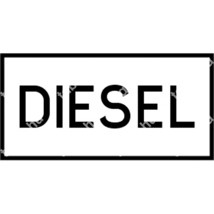 Diesel üzemanyag KRESZ közlekedési tábla