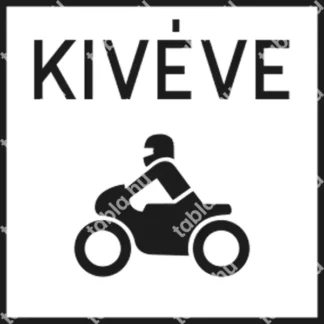 Kivéve motorkerékpár KRESZ közlekedési tábla