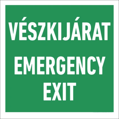 Vészkijárat - Emergency exit matrica / tábla (felirat)