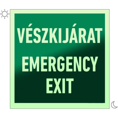 Vészkijárat - Emergency exit matrica / tábla (felirat)