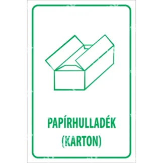 Papírhulladék (karton) matrica