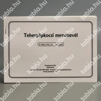 Tehergépkocsi menetlevél