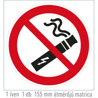 E-cigaretta használata tilos! matrica (piktogram)