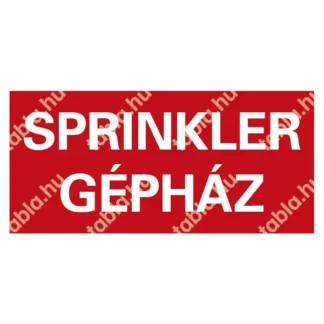 Sprinkler gépház matrica (felirat)