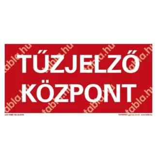 Tűzjelző központ matrica (felirat)