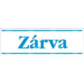 Zárva matrica / tábla (kék/fehér