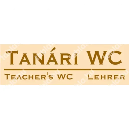 Tanári WC matrica / tábla (bézs/barna