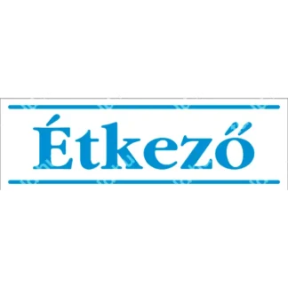 Étkező matrica / tábla (kék/fehér