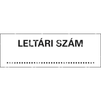 Leltári szám matrica