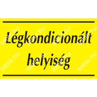 Légkondicionált helyiség matrica (belül ragasztható)