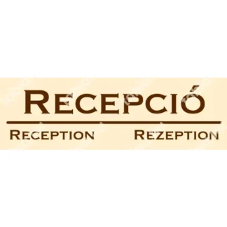 Recepció matrica / tábla (bézs/barna