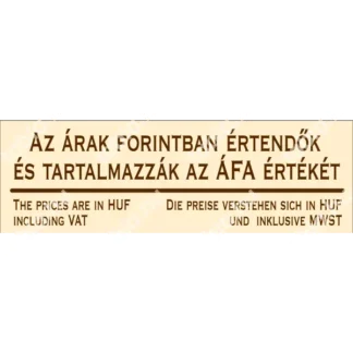 Az árak forintban értendők