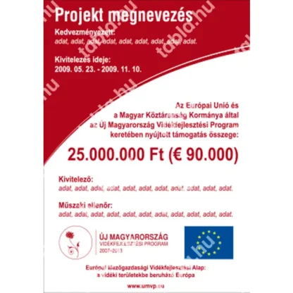 ÚMVP kis projekttábla