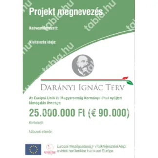 Darányi Ignác Terv kis projekttábla (A) A/1