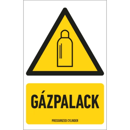 Gázpalack matrica / tábla (piktogram + felirat)