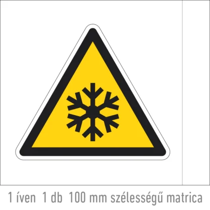 Alacsony hőmérséklet matrica (ISO 7010-W010 piktogram)