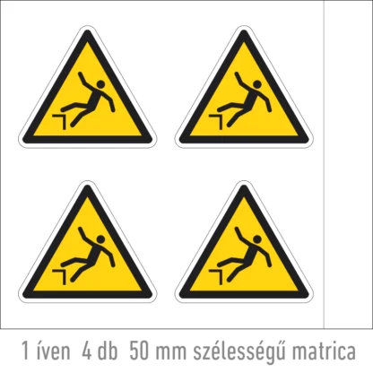 Zuhanásveszély! matrica (ISO 7010-W008 piktogram)