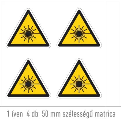 Lézersugár! matrica (ISO 7010-W004 piktogram)