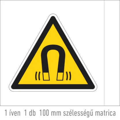 Erős mágneses tér! matrica (ISO 7010-W006 piktogram)