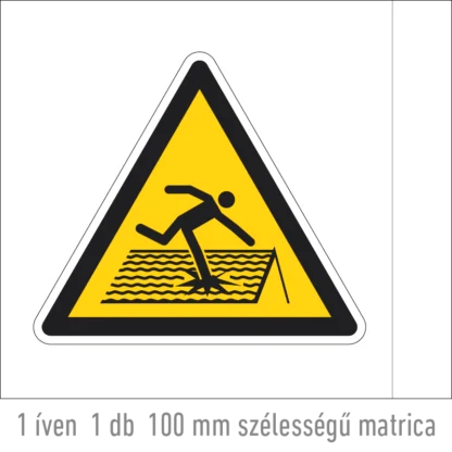 Beszakadó tető matrica (ISO 7010-W036 piktogram)