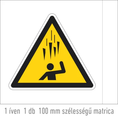 Lehulló jégdarabok matrica (ISO 7010-W039 piktogram)