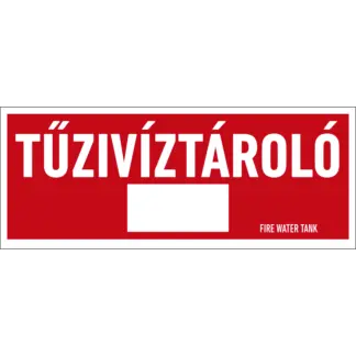 Tűzivíztároló sorszámoható matrica / tábla (felirat)