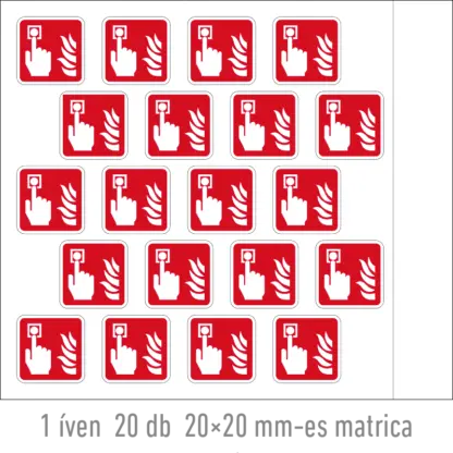 Kézi tűzjelző matrica / tábla (ISO 7010-F005 piktogram)