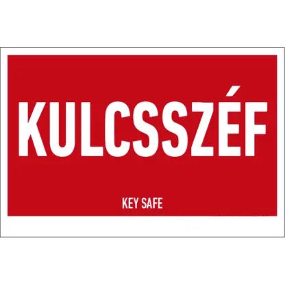 Kulcsszéf matrica (felirat)