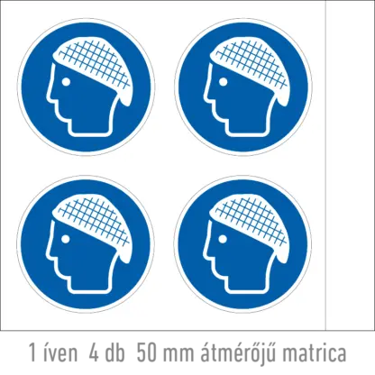 Hajsapka használata kötelező! matrica (piktogram)