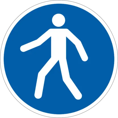 Gyalogosok részére! padlójelölő (ISO 7010-M024 piktogram)